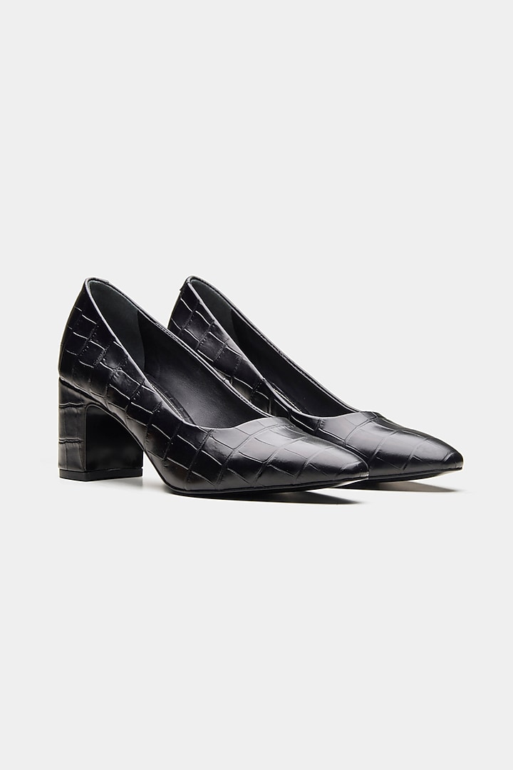Black Patent Leather Pump Heels by Oroh at Pernia's Pop Up Shop