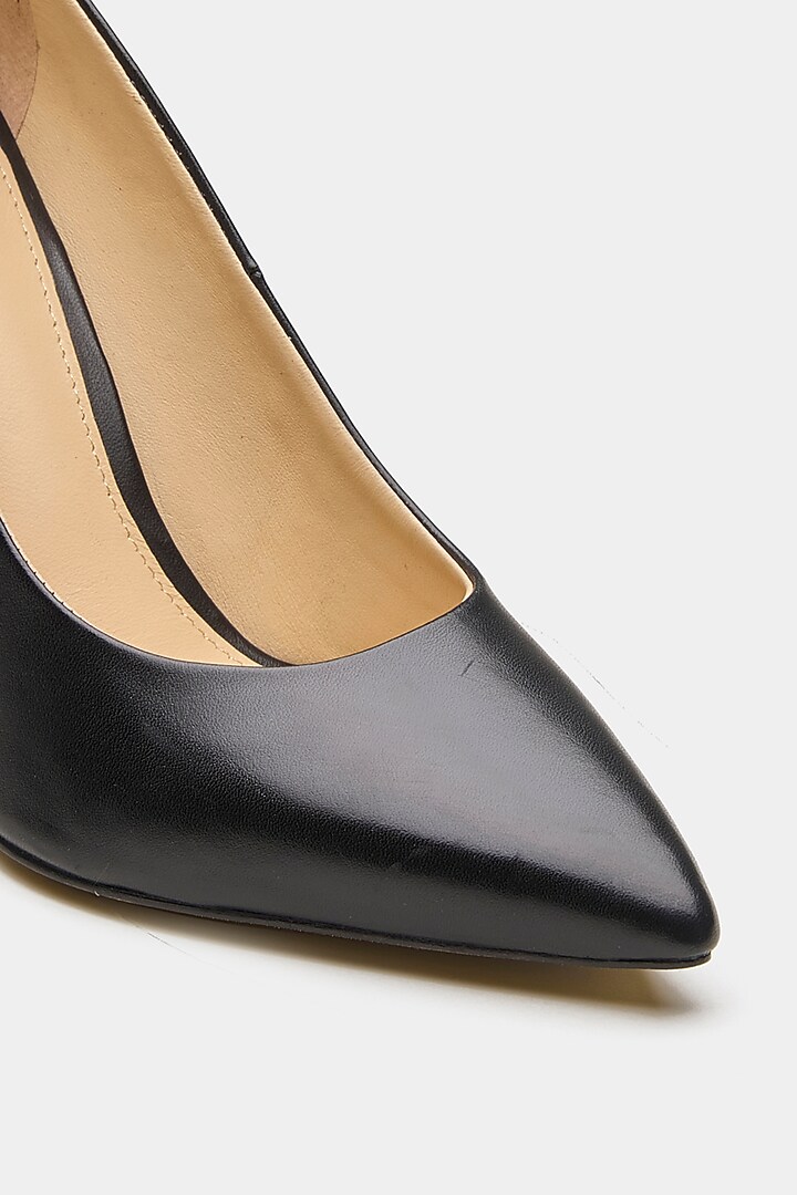 Black Genuine Leather & Suede Pump Heels by Oroh at Pernia's Pop Up Shop