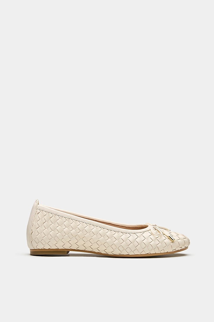 Nude Genuine Leather Ballerina Flats by Oroh at Pernia's Pop Up Shop