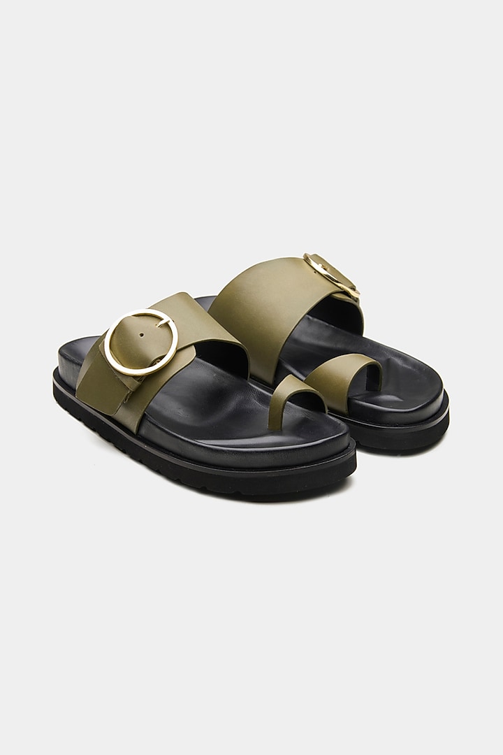 Nude Genuine Leather Flats by Oroh at Pernia's Pop Up Shop