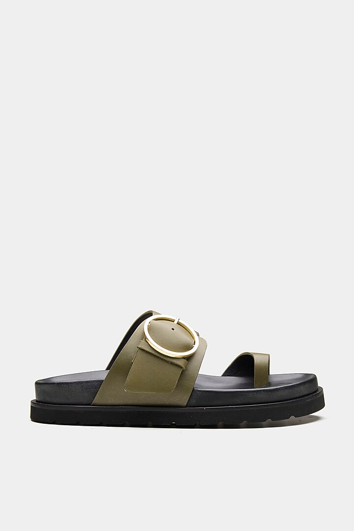 Nude Genuine Leather Flats by Oroh at Pernia's Pop Up Shop