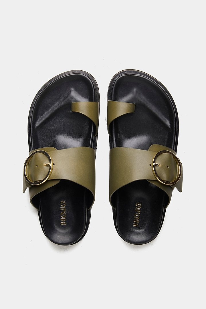Nude Genuine Leather Flats by Oroh at Pernia's Pop Up Shop