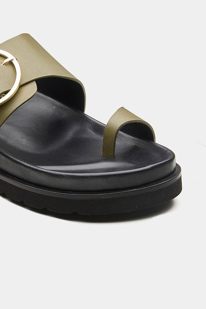 Nude Genuine Leather Flats by Oroh at Pernia's Pop Up Shop