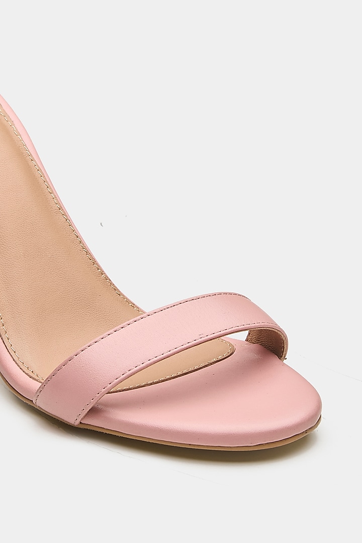 Pink Genuine Leather Strappy Heels by Oroh at Pernia's Pop Up Shop