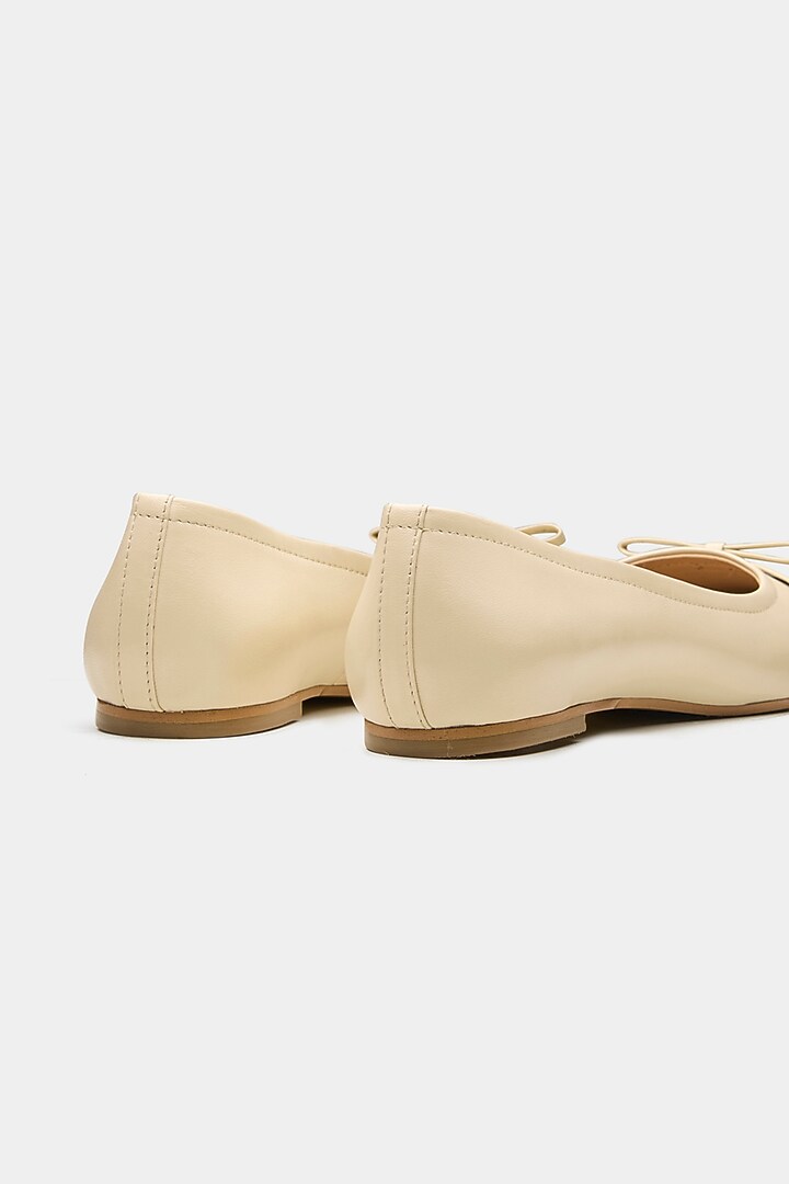 Off-White Patent Leather Ballerina Flats by Oroh at Pernia's Pop Up Shop