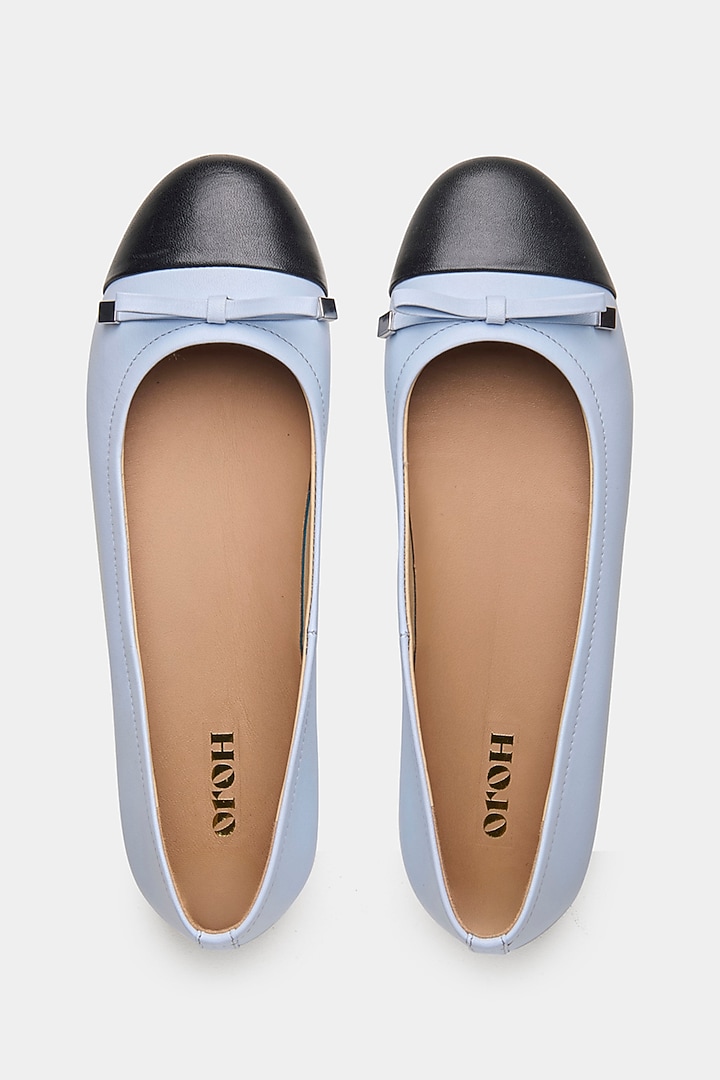 Blue Patent Leather Ballerina Flats by Oroh at Pernia's Pop Up Shop