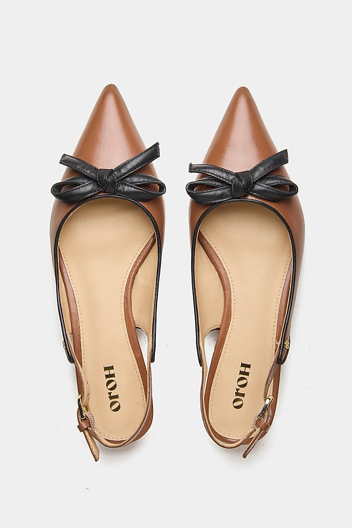 Tan Genuine Leather Shoe Sandals by Oroh at Pernia's Pop Up Shop