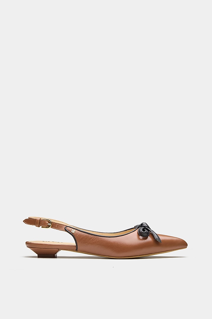 Tan Genuine Leather Shoe Sandals by Oroh at Pernia's Pop Up Shop