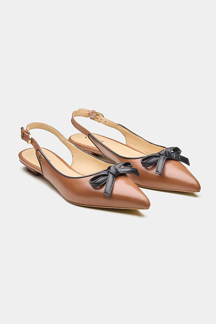 Tan Genuine Leather Shoe Sandals by Oroh at Pernia's Pop Up Shop