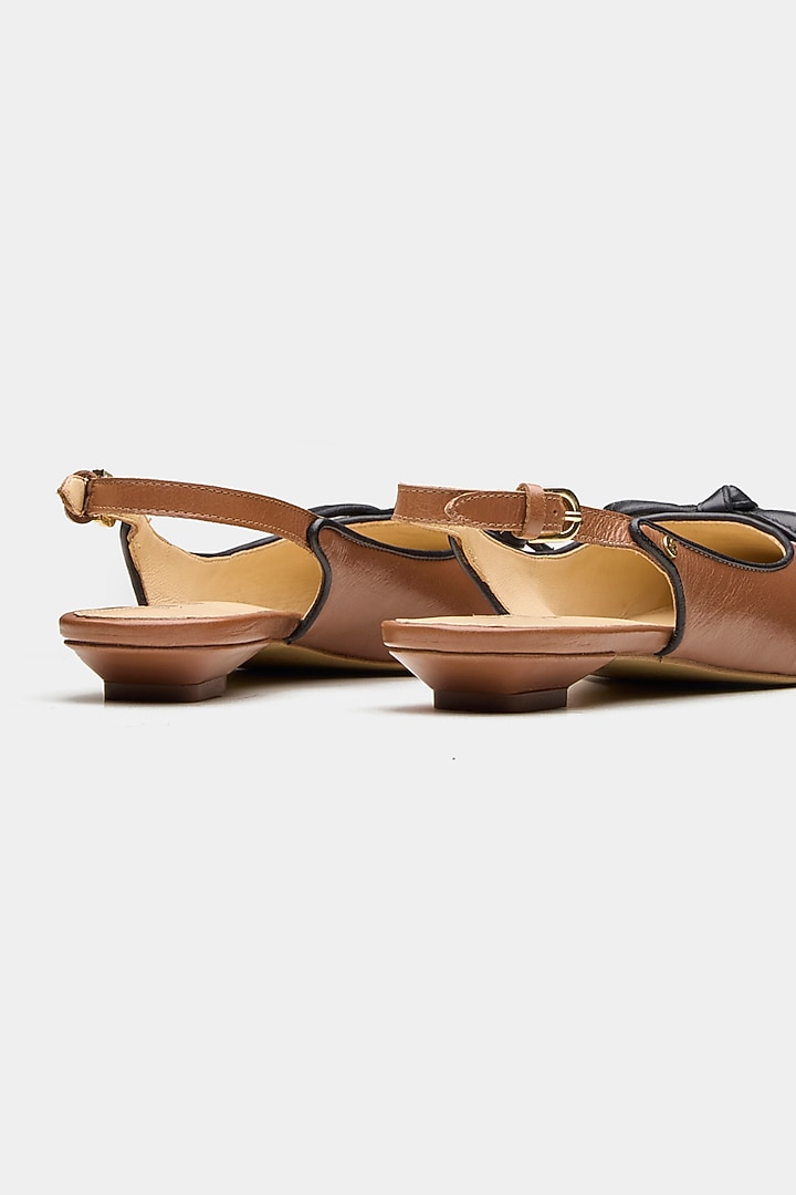 Tan Genuine Leather Shoe Sandals by Oroh at Pernia's Pop Up Shop