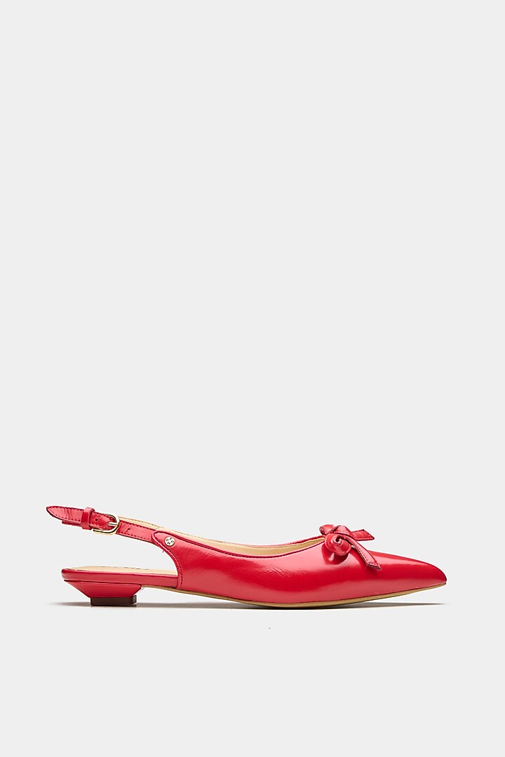 Red Genuine Leather Shoe Sandals by Oroh at Pernia's Pop Up Shop