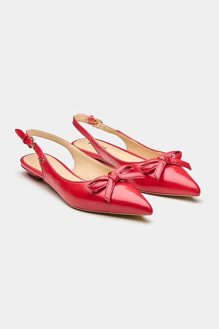 Red Genuine Leather Shoe Sandals by Oroh at Pernia's Pop Up Shop