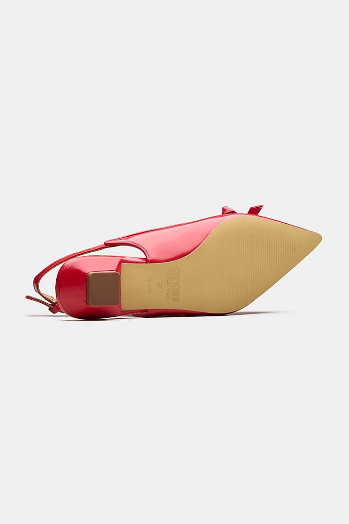 Red Genuine Leather Shoe Sandals by Oroh at Pernia's Pop Up Shop