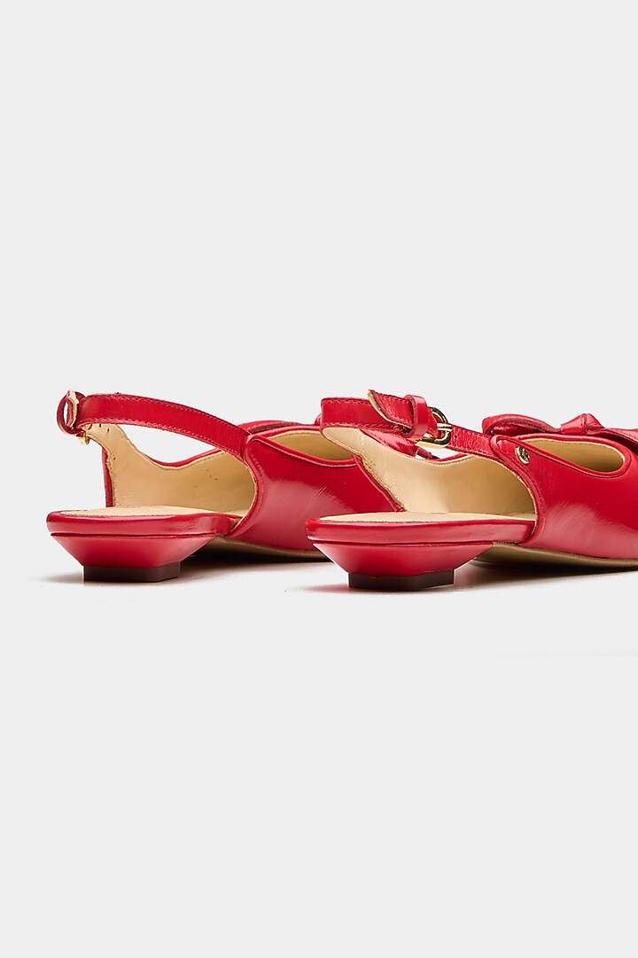 Red Genuine Leather Shoe Sandals by Oroh at Pernia's Pop Up Shop