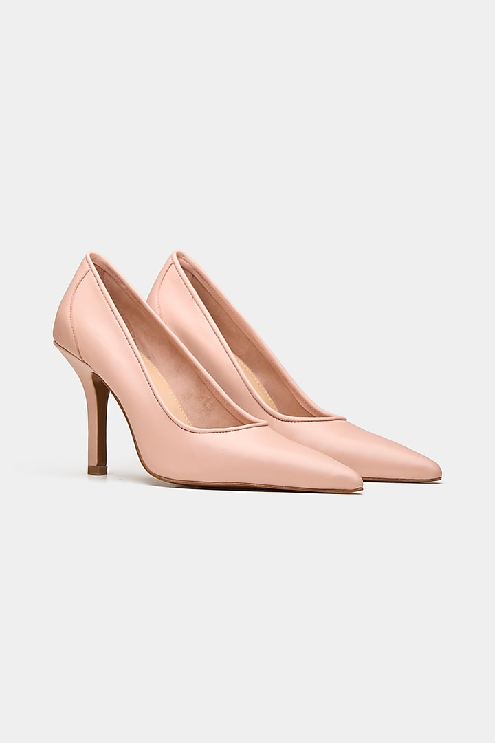 Pink Genuine Leather Pump Stiletto Heels by Oroh at Pernia's Pop Up Shop