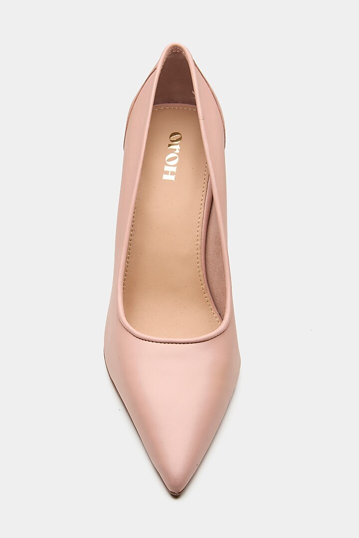 Pink Genuine Leather Pump Stiletto Heels by Oroh at Pernia's Pop Up Shop