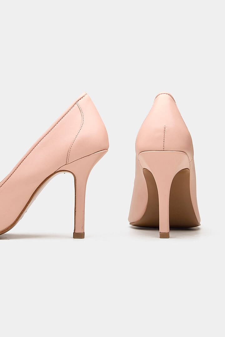 Pink Genuine Leather Pump Stiletto Heels by Oroh at Pernia's Pop Up Shop