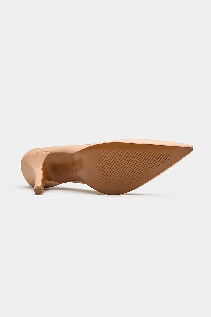 Nude Genuine Leather Pump Stiletto Heels by Oroh at Pernia's Pop Up Shop