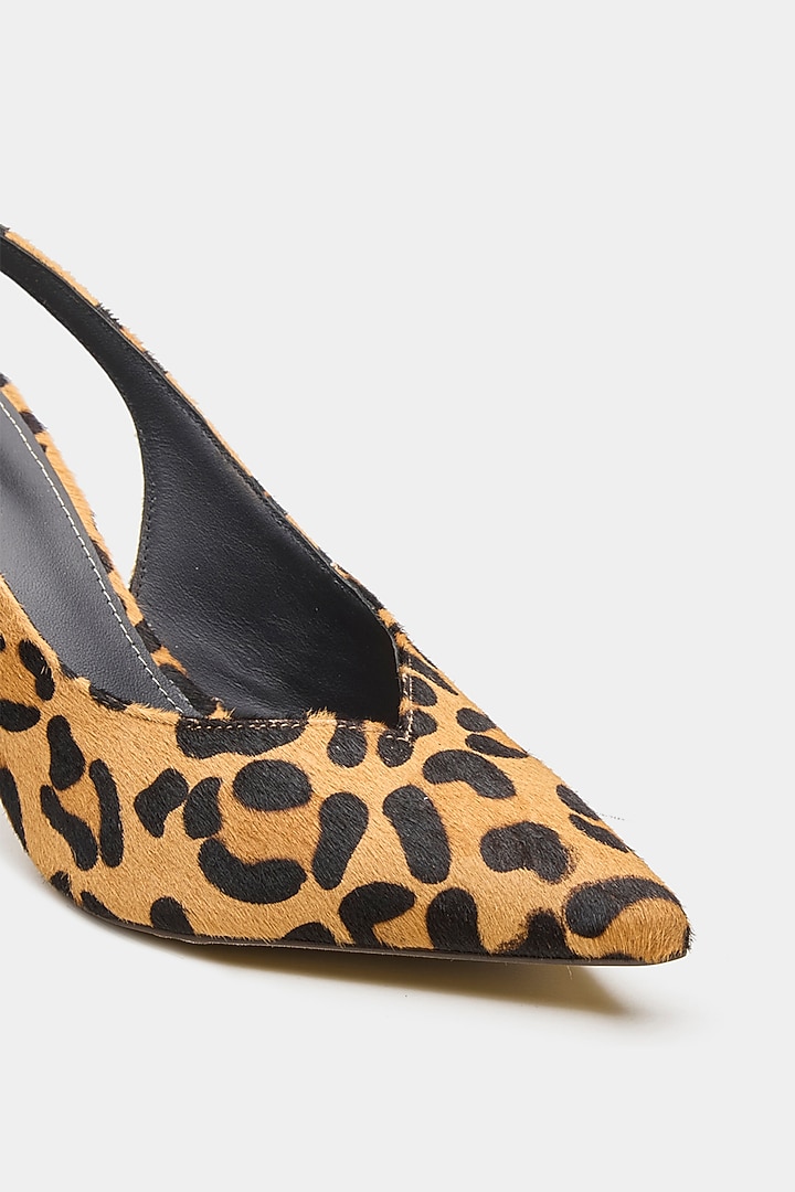 Tan Genuine Leather Stiletto Heels by Oroh at Pernia's Pop Up Shop