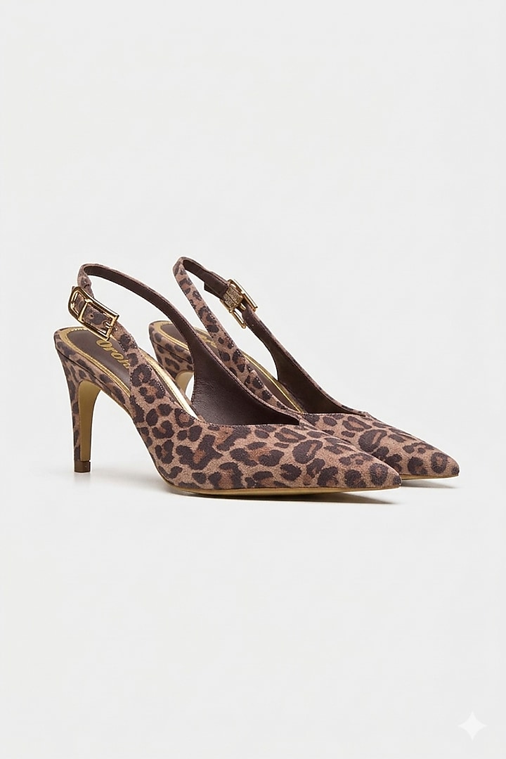 Grey Genuine Leather Stiletto Heels by Oroh at Pernia's Pop Up Shop