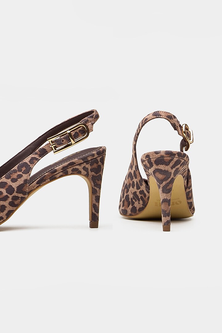Grey Genuine Leather Stiletto Heels by Oroh at Pernia's Pop Up Shop