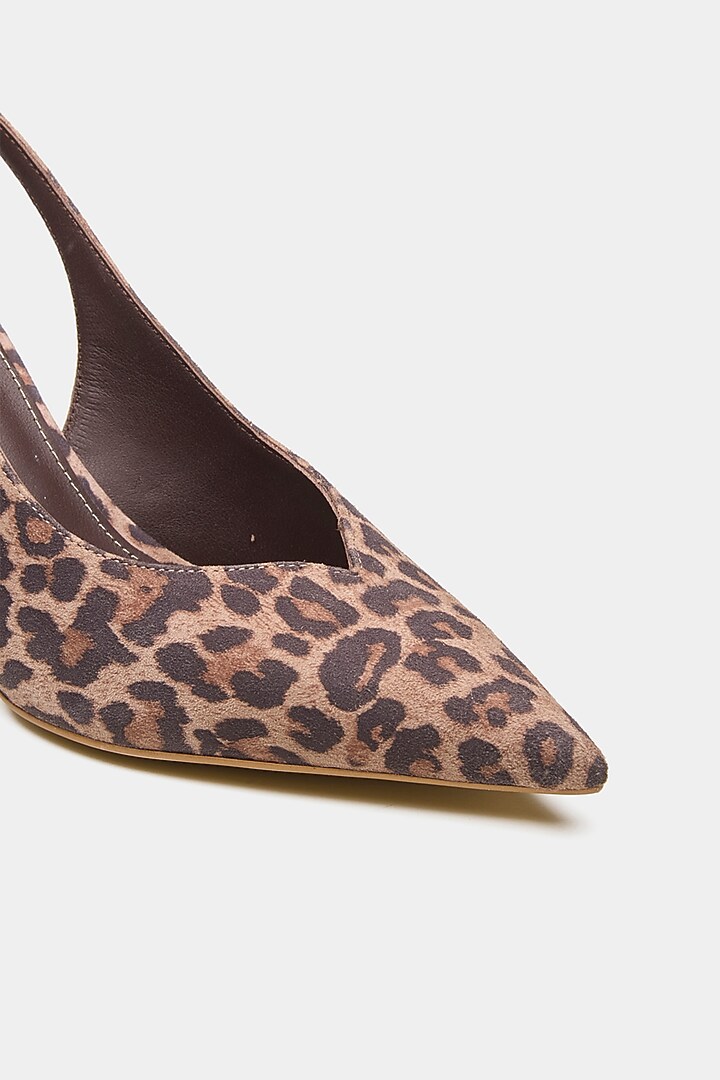 Grey Genuine Leather Stiletto Heels by Oroh at Pernia's Pop Up Shop