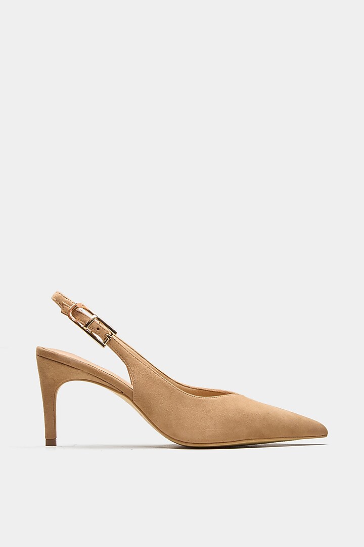 Nude Genuine Leather Stiletto Heels by Oroh at Pernia's Pop Up Shop