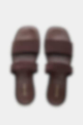 Brown Genuine Leather Flats by Oroh at Pernia's Pop Up Shop