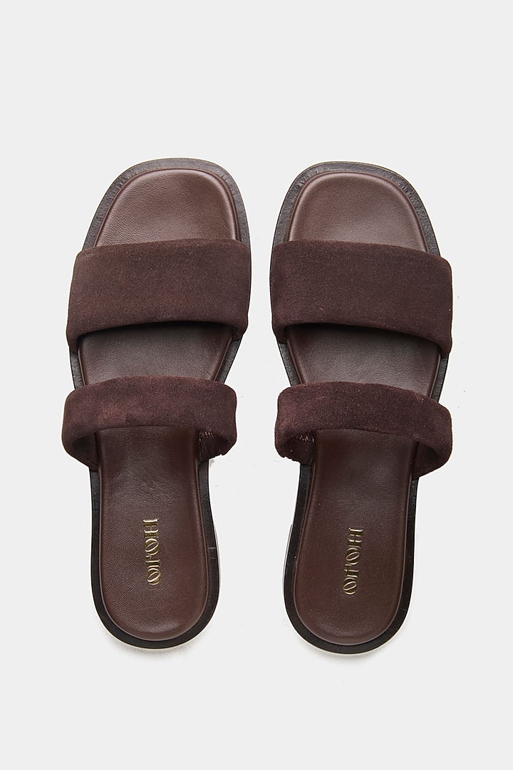 Brown Genuine Leather Flats by Oroh at Pernia's Pop Up Shop