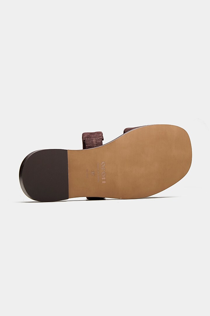 Brown Genuine Leather Flats by Oroh at Pernia's Pop Up Shop