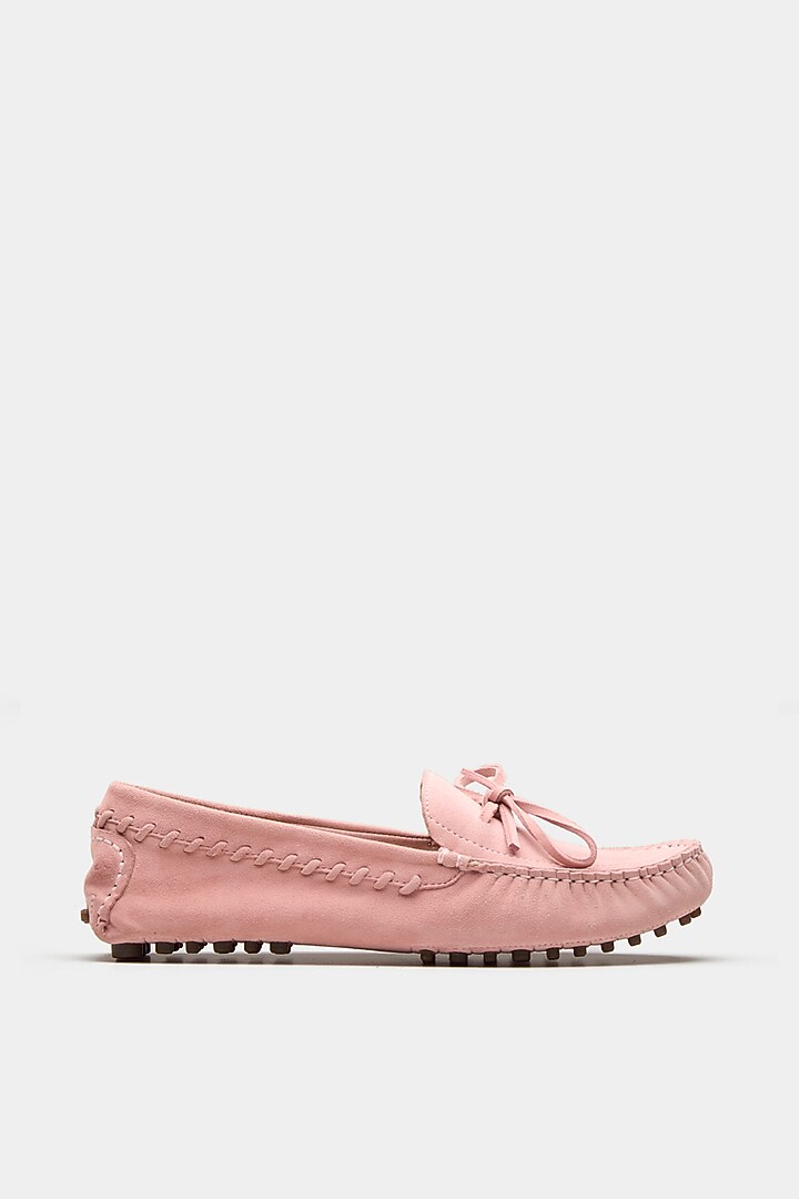 Pink Genuine Leather Loafers by Oroh at Pernia's Pop Up Shop