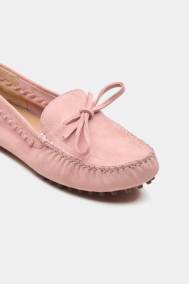 Pink Genuine Leather Loafers by Oroh at Pernia's Pop Up Shop