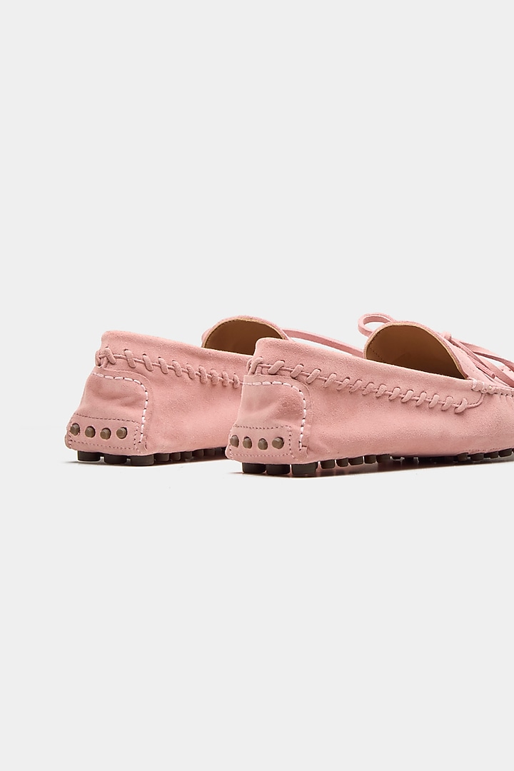 Pink Genuine Leather Loafers by Oroh at Pernia's Pop Up Shop