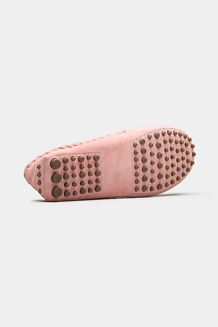 Pink Genuine Leather Loafers by Oroh at Pernia's Pop Up Shop