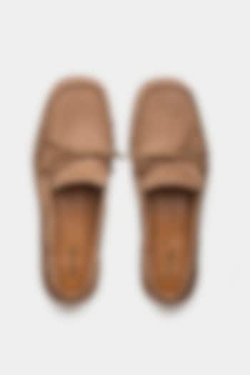 Brown Genuine Leather Loafers by Oroh at Pernia's Pop Up Shop