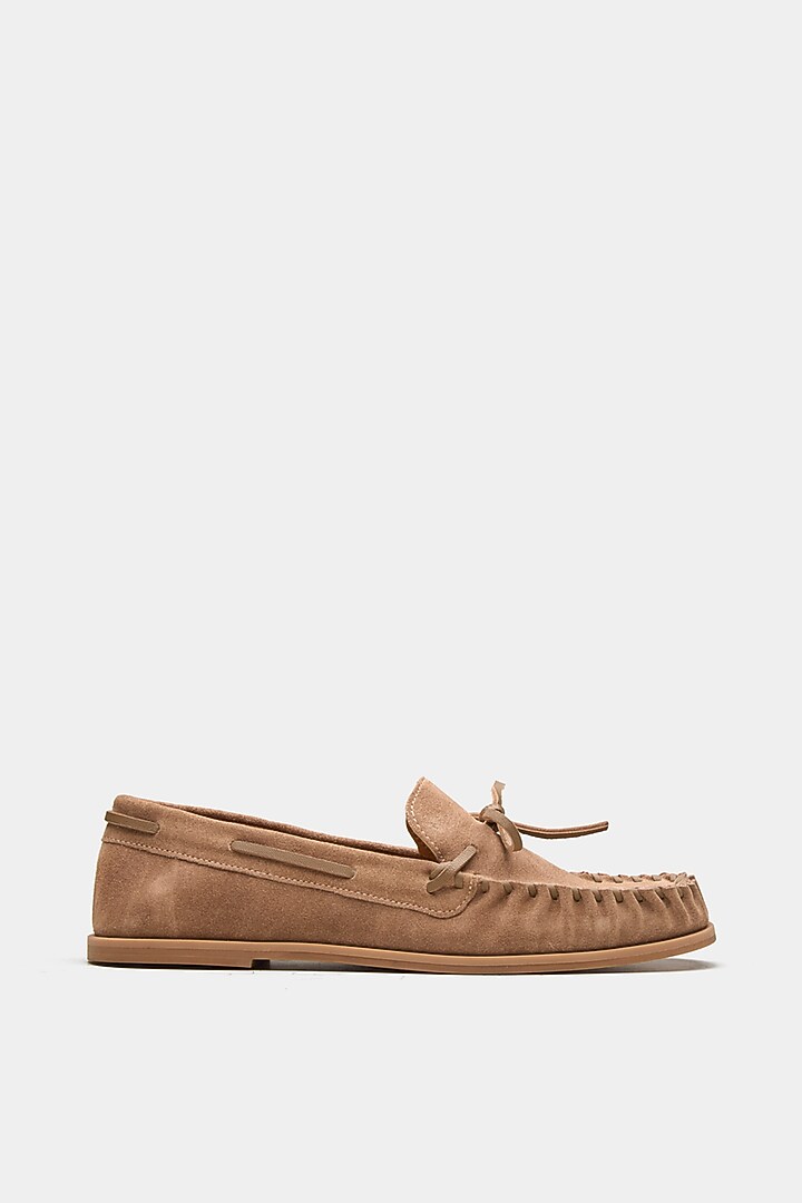 Brown Genuine Leather Loafers by Oroh at Pernia's Pop Up Shop