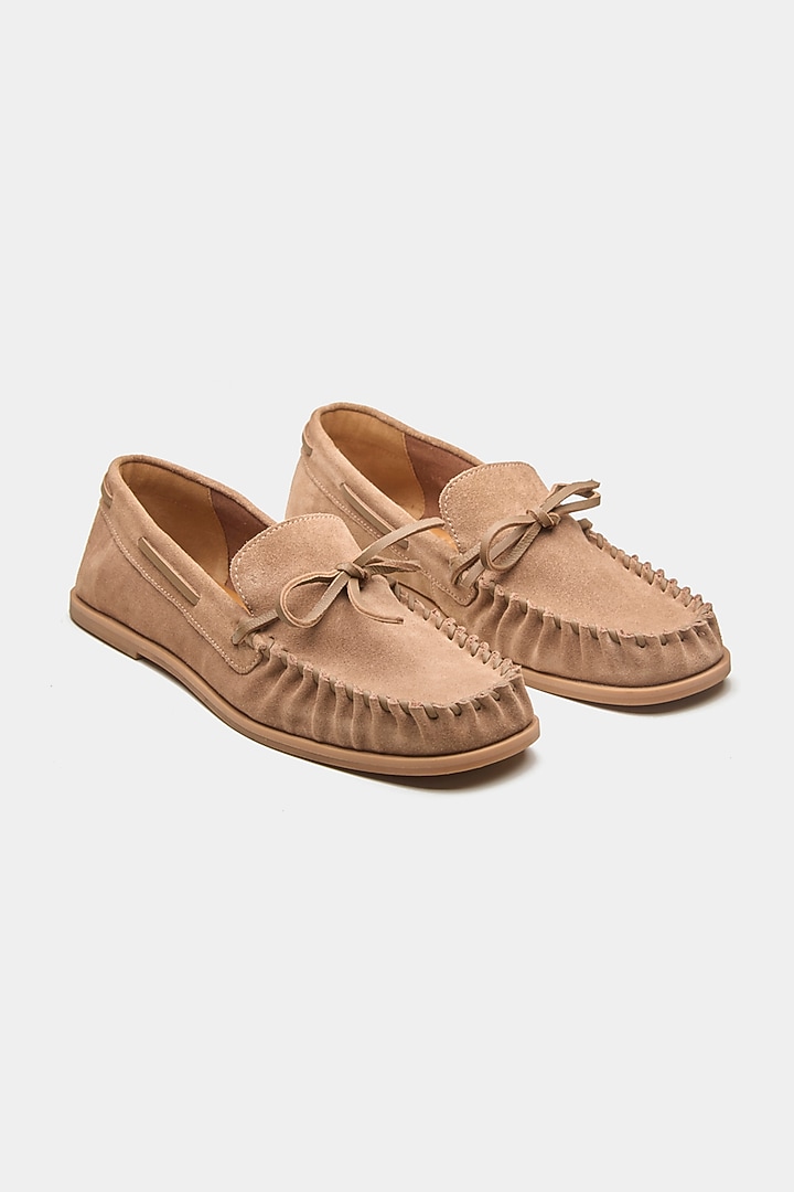 Brown Genuine Leather Loafers by Oroh at Pernia's Pop Up Shop