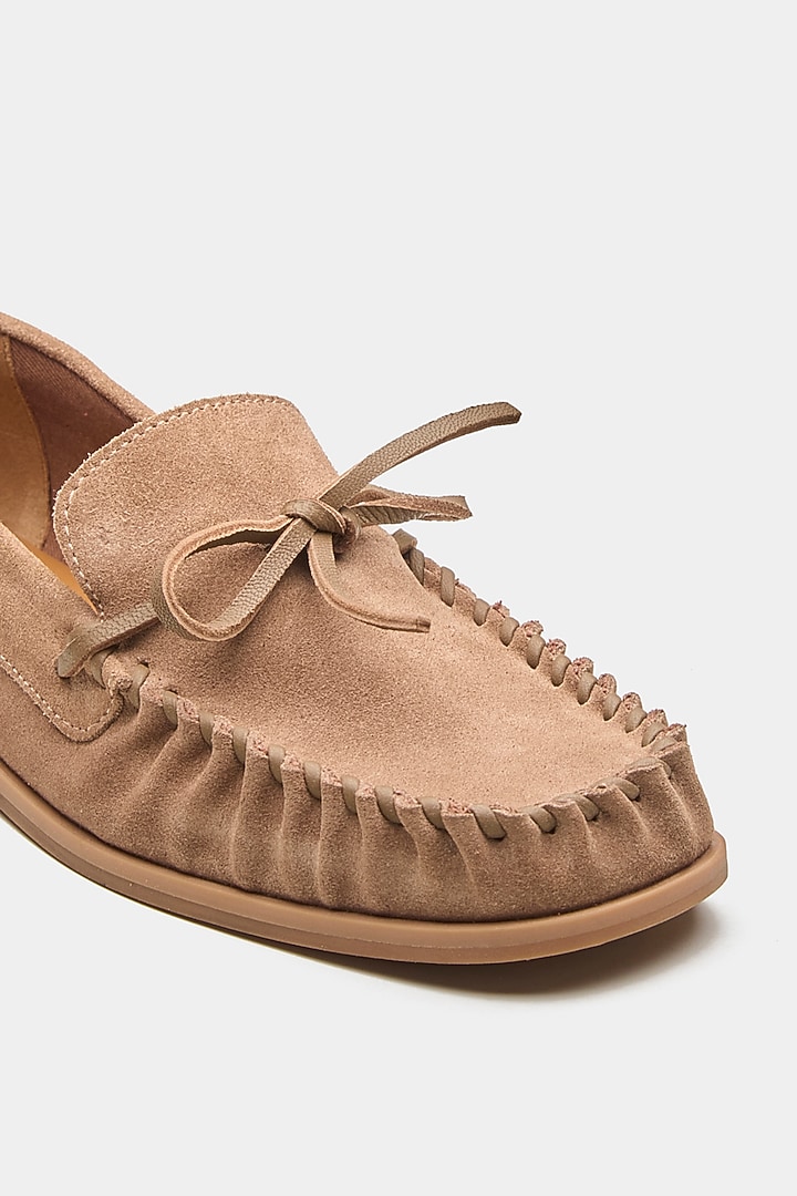 Brown Genuine Leather Loafers by Oroh at Pernia's Pop Up Shop
