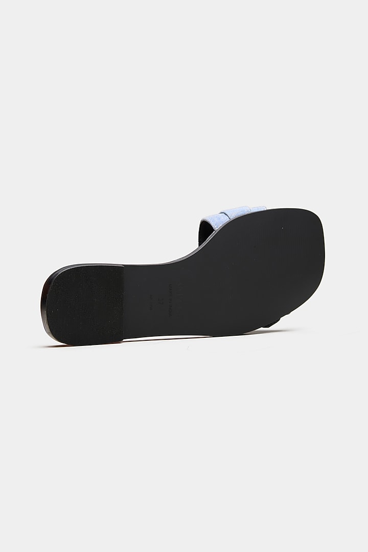 Blue Genuine Buckle Flats by Oroh at Pernia's Pop Up Shop