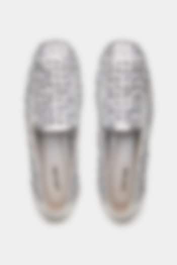 Silver Genuine Leather Ballerina Flats by Oroh at Pernia's Pop Up Shop