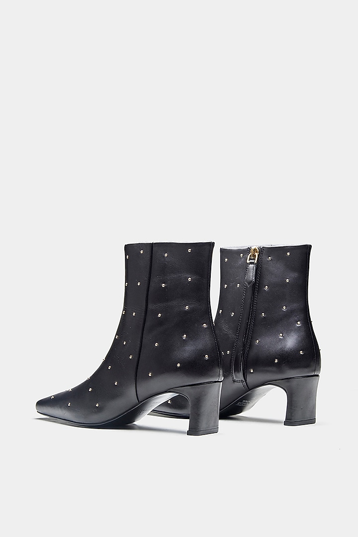 Black Genuine Leather Ankle Boots by Oroh at Pernia's Pop Up Shop