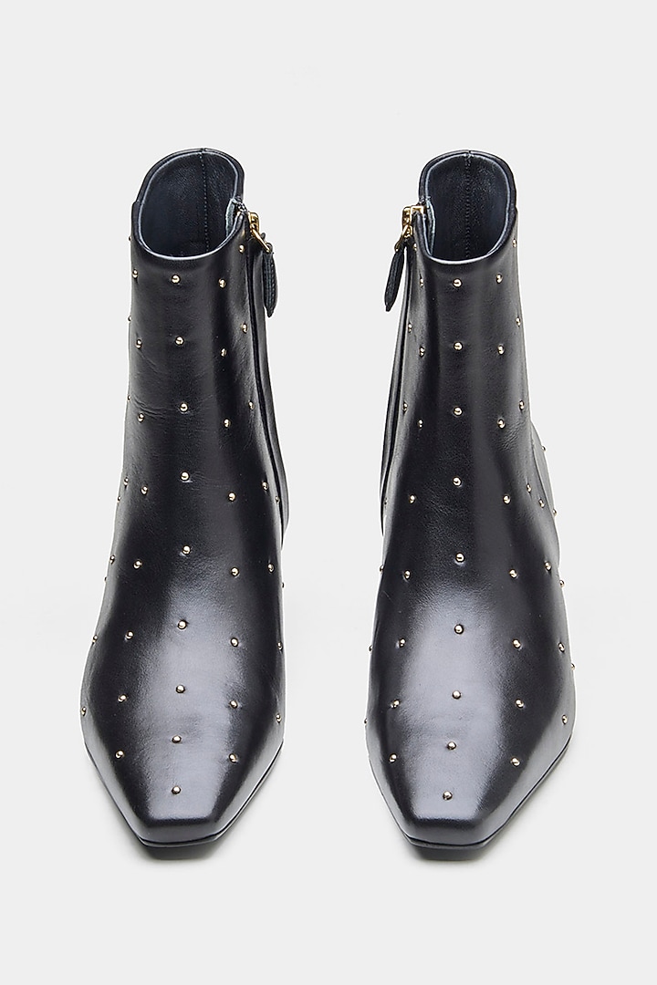 Black Genuine Leather Ankle Boots by Oroh at Pernia's Pop Up Shop