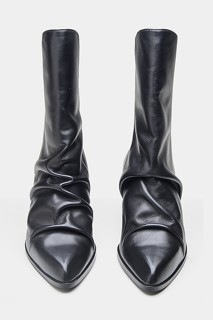 Black Genuine Leather Ankle Boots by Oroh at Pernia's Pop Up Shop