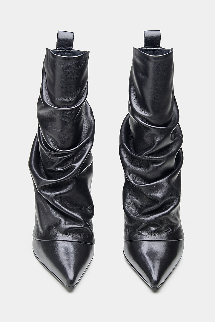 Black Genuine Leather Ankle Boots by Oroh at Pernia's Pop Up Shop