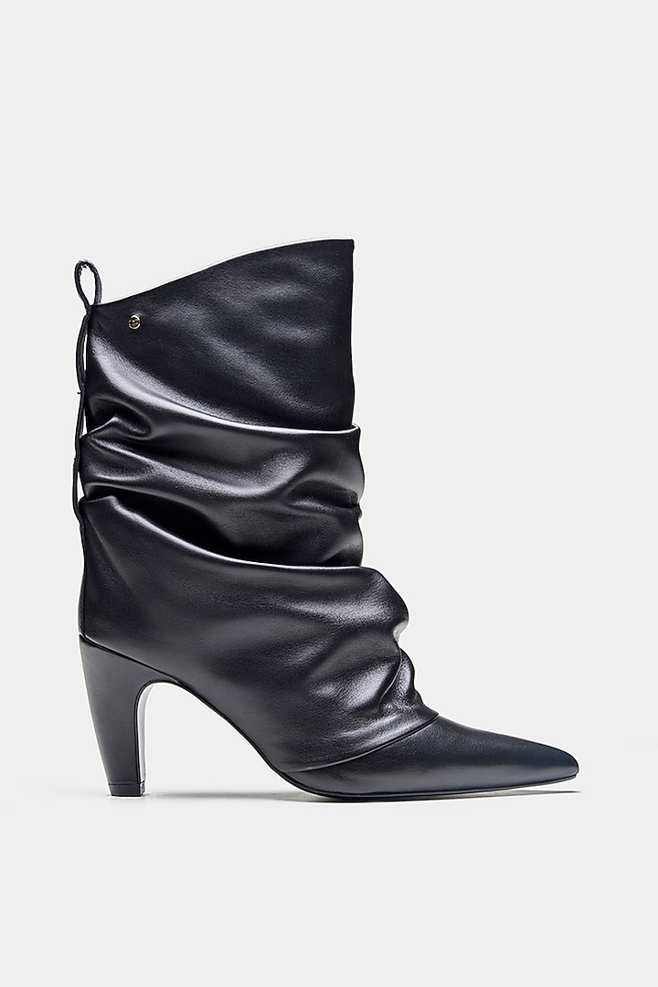 Black Genuine Leather Ankle Boots by Oroh at Pernia's Pop Up Shop