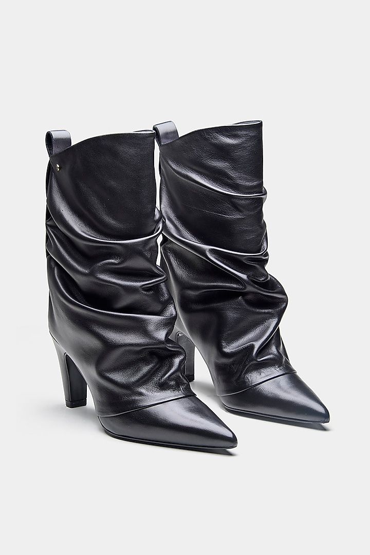 Black Genuine Leather Ankle Boots by Oroh at Pernia's Pop Up Shop