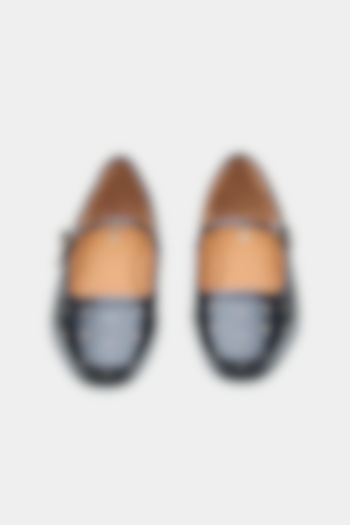 Black Genuine Leather Ballerinas by Oroh at Pernia's Pop Up Shop