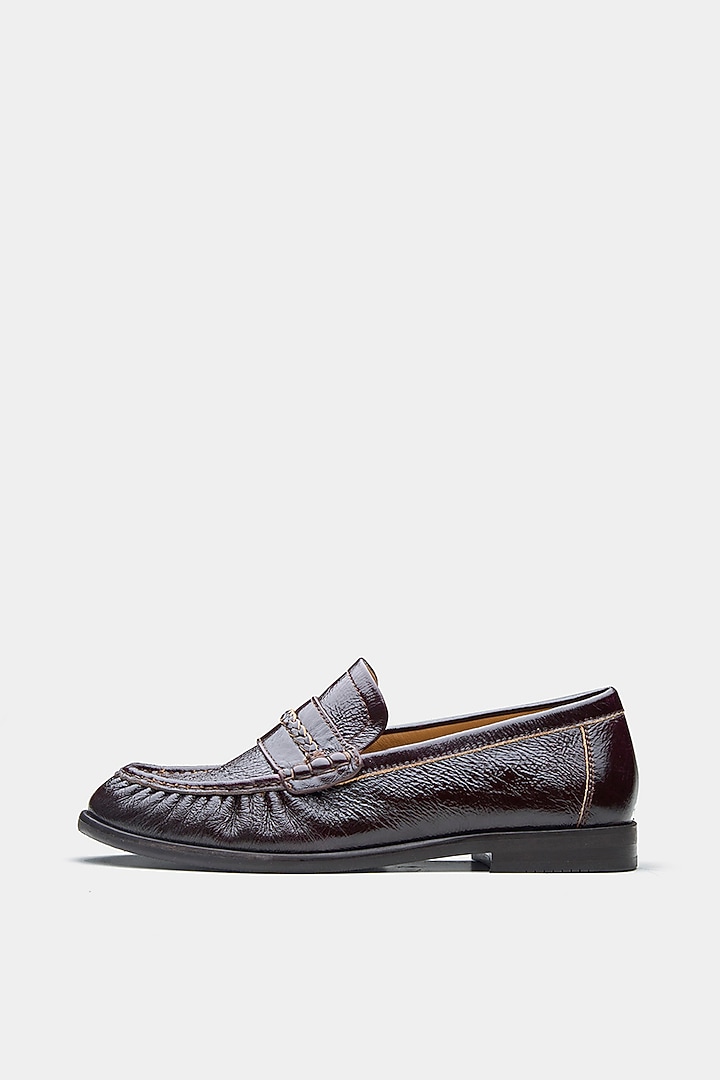 Brown Genuine Leather Loafers by Oroh at Pernia's Pop Up Shop