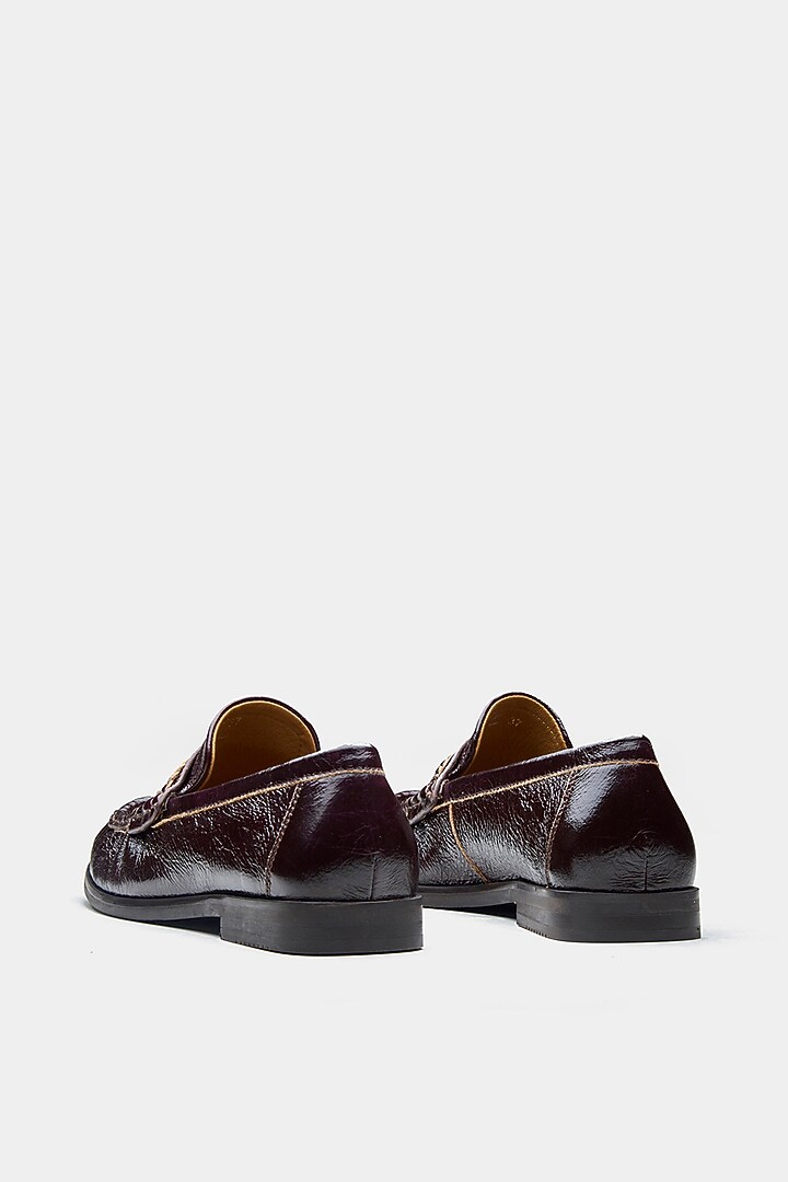 Brown Genuine Leather Loafers by Oroh at Pernia's Pop Up Shop