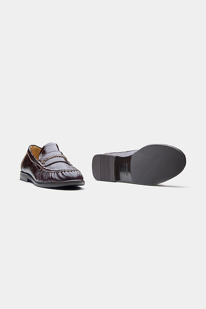Brown Genuine Leather Loafers by Oroh at Pernia's Pop Up Shop